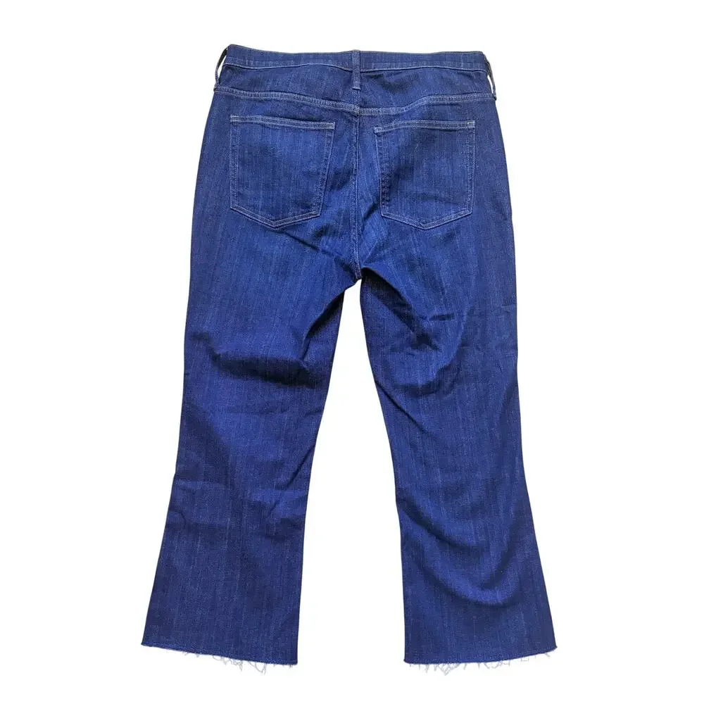 J.Crew 9” Demi Boot Crop Jeans NWT 32 Dark Worn Wash Mid Rise BT563